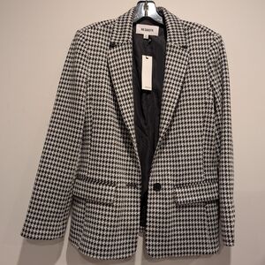 NWT BB Dakota Women's Black White Houndstooth Blazer XS Career Office Work